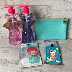 Mermaid Lover Hand Soap, Bag Tag, Sheet Mask & Ipsy Cosmetic Bag Gift Set